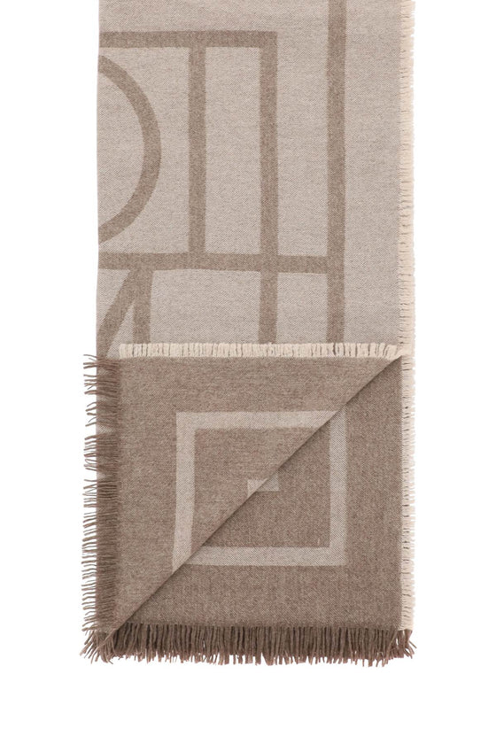 Toteme cashmere blend monogram scarf