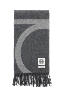  Toteme monogram jacquard wool scarf