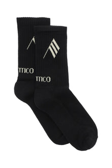  The attico logo shorts sports socks