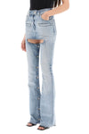 Courreges 'chaps' jeans with cut-out