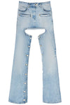 Courreges 'chaps' jeans with cut-out