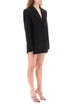 Area blazer dress with cut-out and crystals