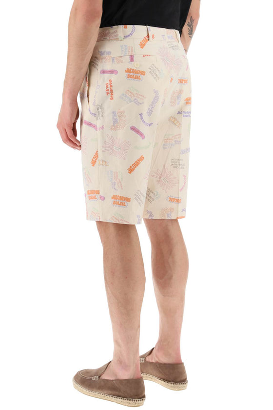 Jacquemus all-over logo lettering shorts