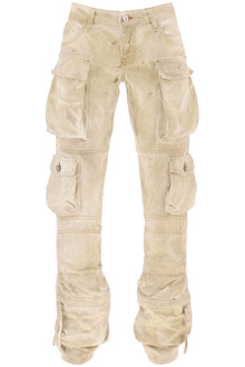  The attico 'essie' cargo pants with marble effect