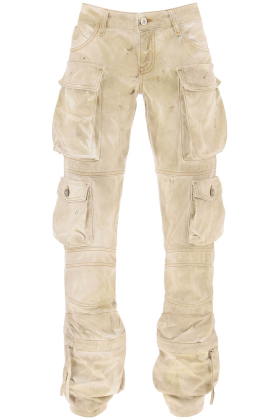 The attico 'essie' cargo pants with marble effect