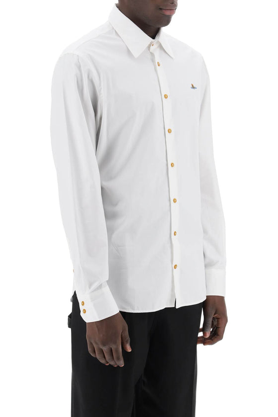 Vivienne westwood ghost shirt with orb embroidery