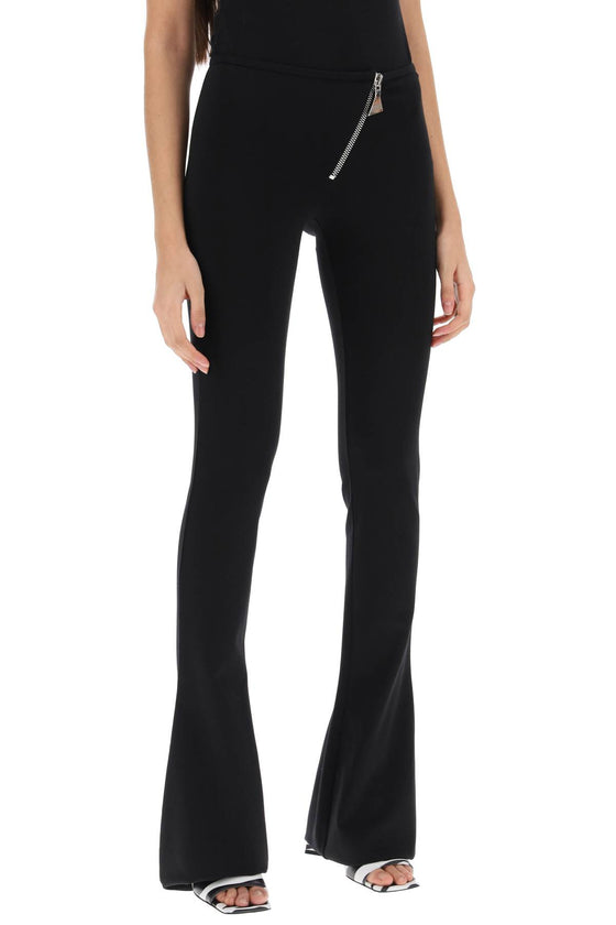 The attico bootcut pants with slanted zipper