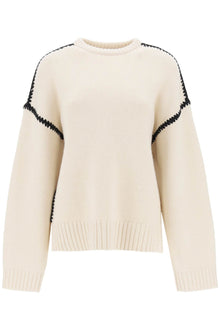  Toteme sweater with contrast embroideries