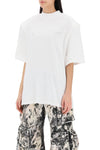 The attico kilie oversized t-shirt with padded shoulders
