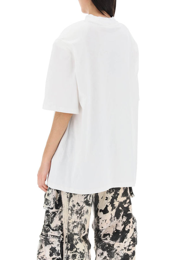 The attico kilie oversized t-shirt with padded shoulders