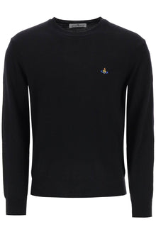  Vivienne westwood orb-embroidered crew-neck sweater