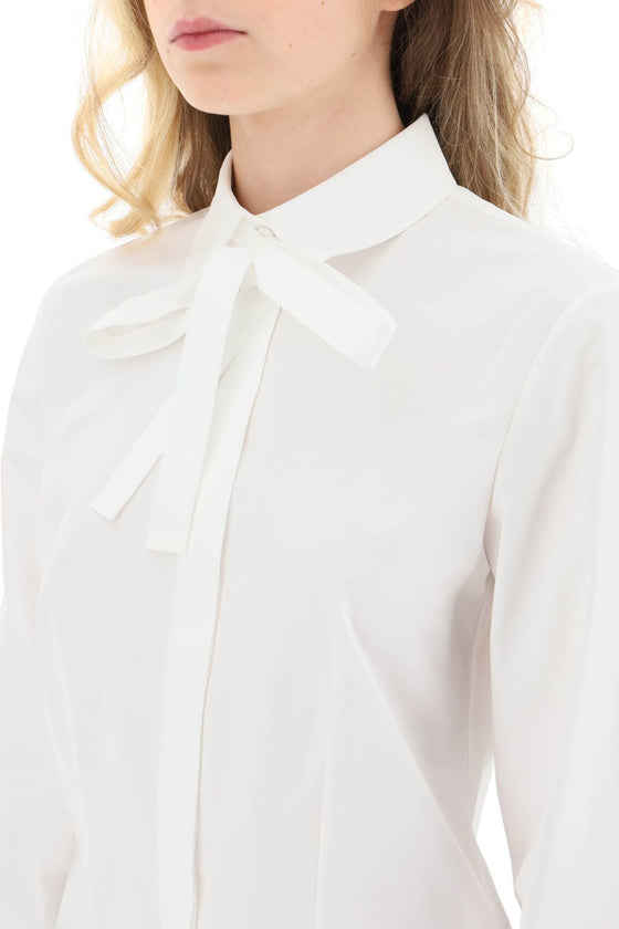 Valentino poplin shirt with lavalliére tie