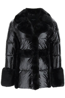  Marciano by guess puffer jacket with faux fur details