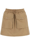 Moncler basic technical cotton cargo mini skirt