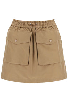  Moncler basic technical cotton cargo mini skirt
