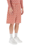 Valentino shorts in silk faille with toile iconographe motif