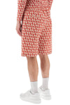 Valentino shorts in silk faille with toile iconographe motif