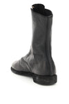 Guidi front zip leather ankle boots