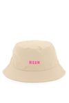 Msgm cotton bucket hat with embroidery