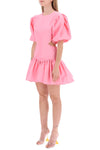 Msgm mini dress with balloon sleeves and cut-outs