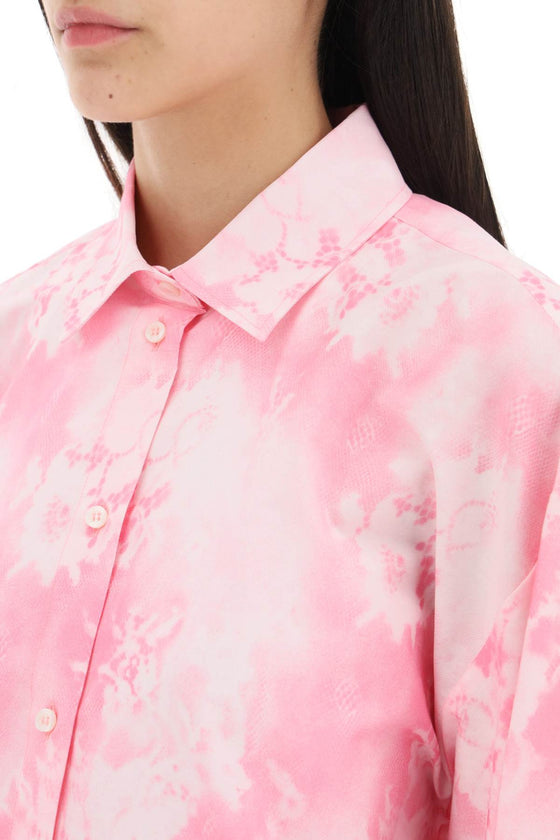 Msgm oversized shirt with all-over print