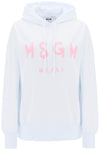 Msgm brushed logo hoodie