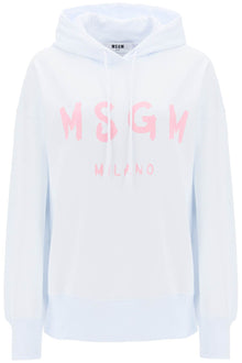  Msgm brushed logo hoodie