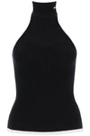 Msgm ribbed tank top with halterneck
