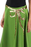 Valentino garavani techno duchesse a-line skirt with sequin-studded bow