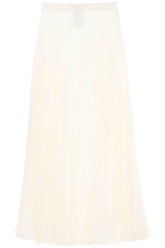 Valentino garavani silk jacquard toile iconographe pleated skirt