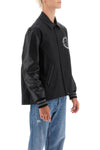 Valentino garavani varsity jacket with leather sleeves