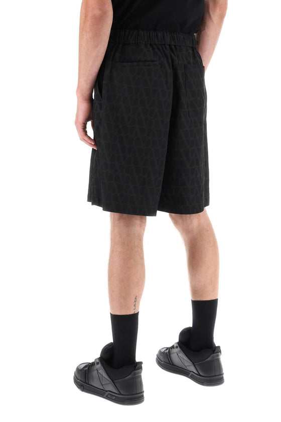 Valentino garavani shorts with toile iconographe motif