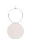Courreges mirror charm necklace