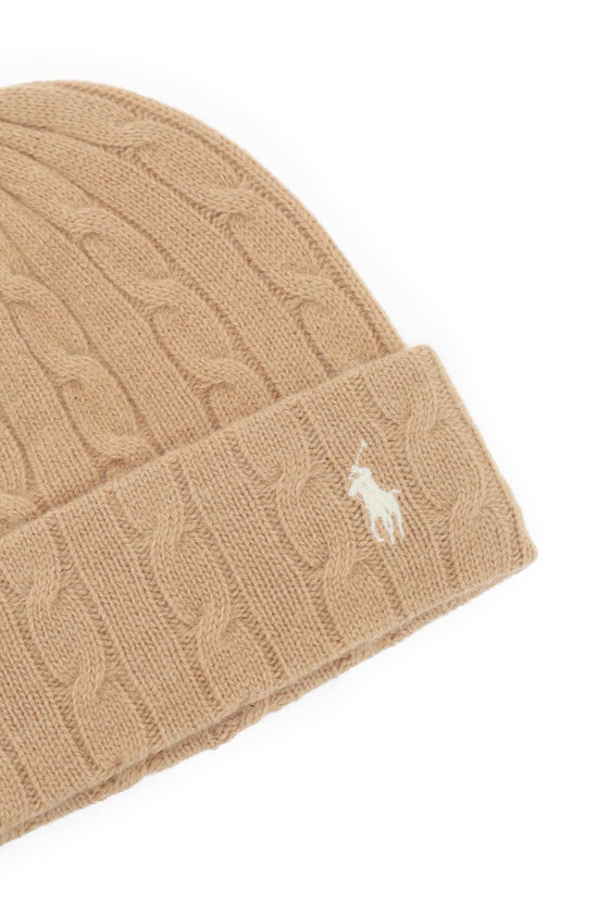 Polo ralph lauren cable-knit cashmere and wool beanie hat
