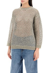 Valentino garavani "mesh knit pullover with sequins embell