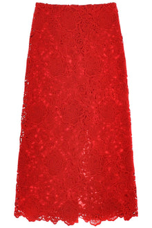  Valentino garavani floral guipure lace pencil skirt