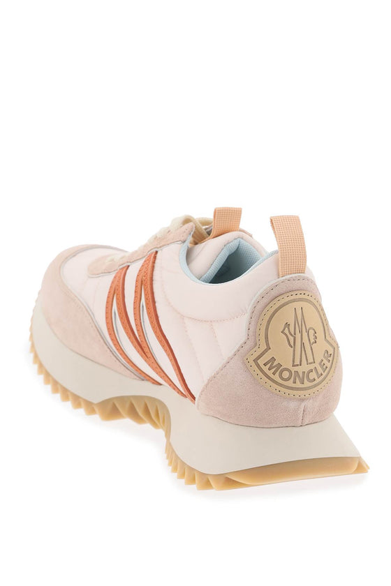 Moncler basic pacey sneakers in nylon and suede leather.