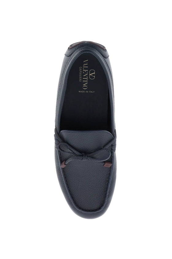 Valentino garavani leather loafers with bow