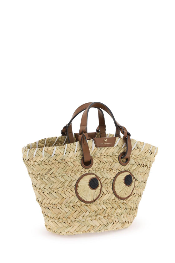 Anya hindmarch paper eyes basket handbag