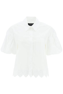  Simone rocha embroidered cropped shirt