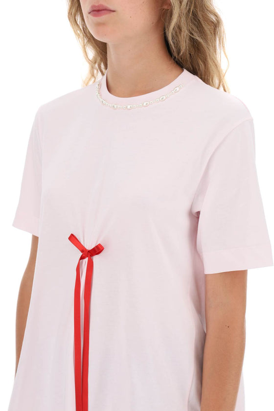 Simone rocha a-line t-shirt with bow detail