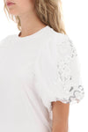 Simone rocha embroidered puff sleeve a-line t-shirt