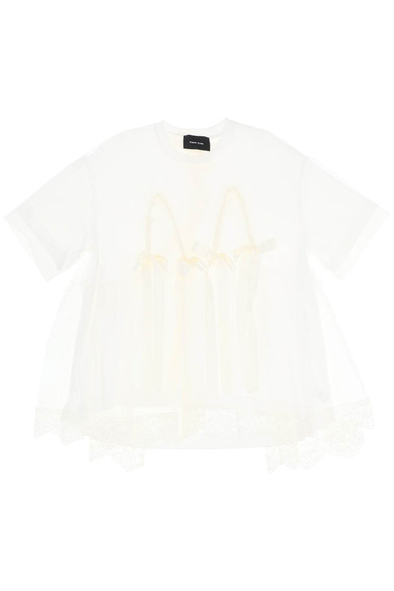 Simone rocha tulle top with lace and bows