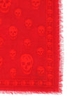 Alexander mcqueen skull scarf in light wool