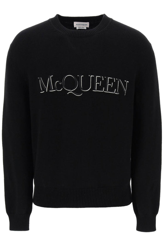 Alexander mcqueen sweater with logo embroidery