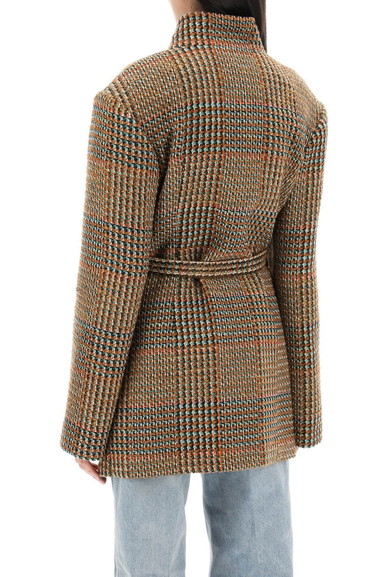 Stella mccartney wool blend tweed coat