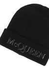 Alexander mcqueen cashmere beanie with logo embroidery