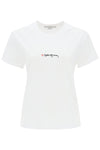 Stella mccartney t-shirt with embroidered signature