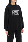 Rotate crew-neck sweatshirt with logo embroidery
