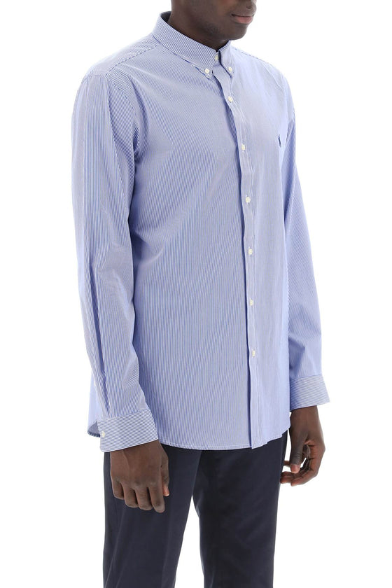 Polo ralph lauren camicia in popeline stretch a righe